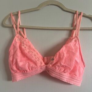 Aerie pink butterfly lace bralette